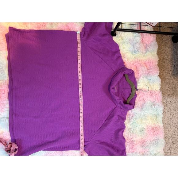 Tek Gear Textured Funnel Neck Pullover Purple Size 2X - Picture 5 of 8
